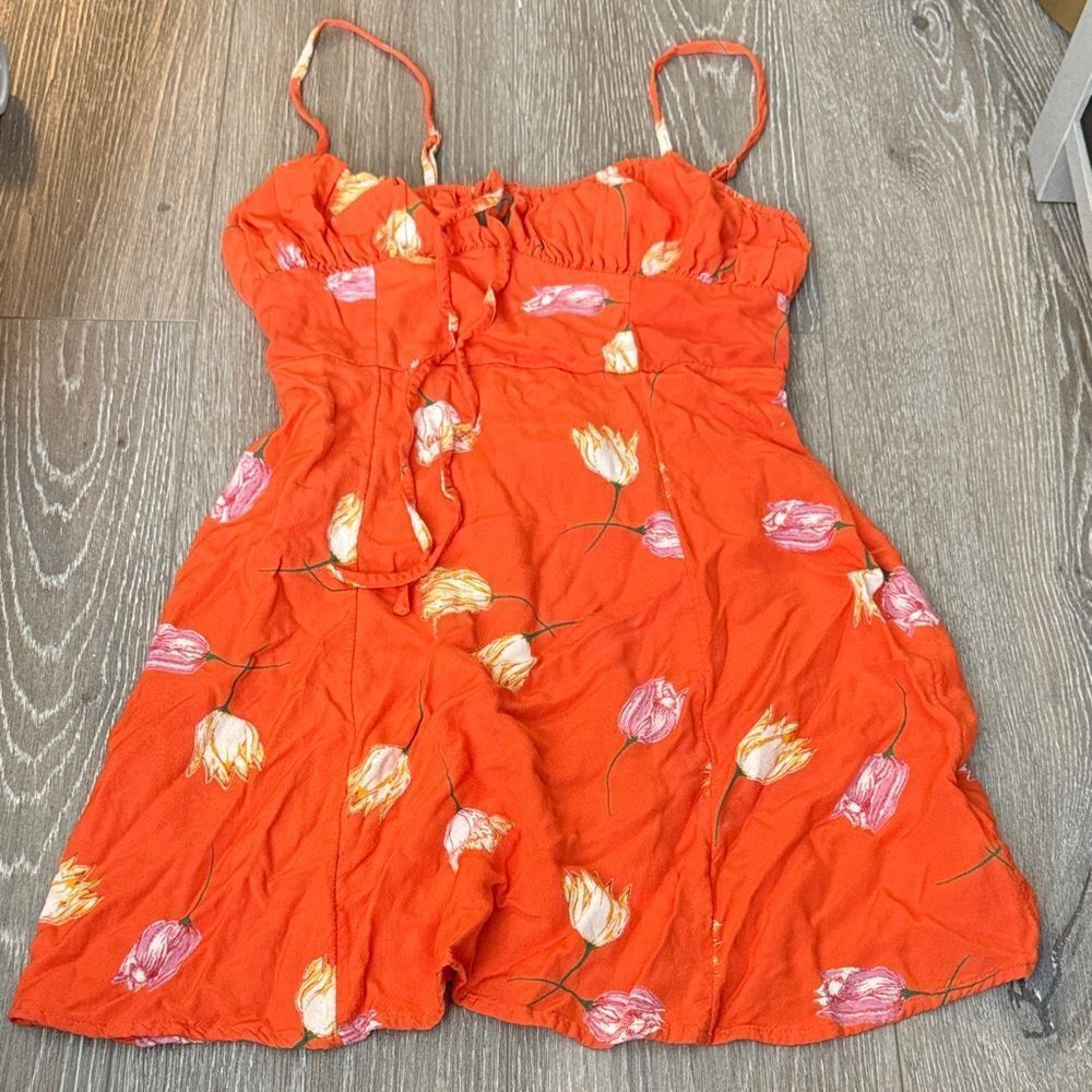 Urban Outfitters Orange Smocked Dress